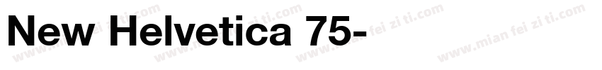 New Helvetica 75字体转换